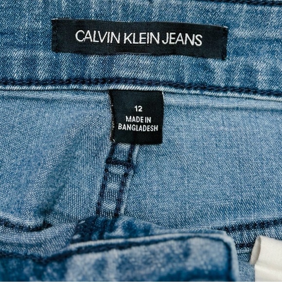 Calvin Klein Jeans, Classic Denim Skirt, Size 12, Blue - Picture 2 of 9